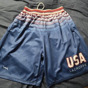 LaCrosse USA Men's Navy Swim Board Shorts